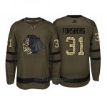 Camiseta Chicago Blackhawks Anton Forsberg Camo Salute To Service