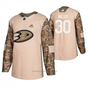 Camiseta Hockey Anaheim Ducks Ryan Miller Veterans Day Camuflaje