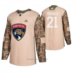 Camiseta Hockey Florida Panthers Vincent Trocheck Veterans Day Camuflaje