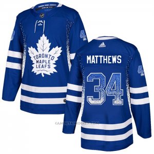 Camiseta Hockey Toronto Maple Leafs Auston Matthews Drift Fashion Azul