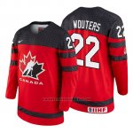 Camiseta Canada Team Chase Wouters 2018 Iihf World Championship Jugador Rojo