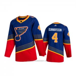 Camiseta Hockey St. Louis Blues Carl Gunnarsson Retro Autentico 2019-20 Azul
