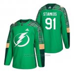 Camiseta Tampa Bay Lightning Steven Stamkos 2018 St. Patrick's Day Verde