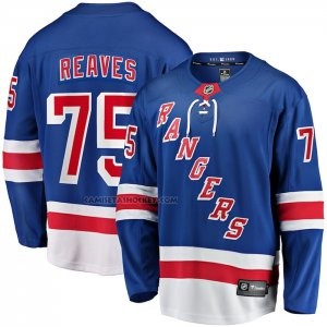 Camiseta Hockey New York Rangers Ryan Reaves Primera Breakaway Azul