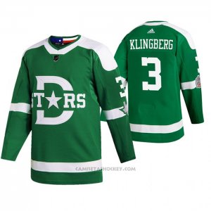 Camiseta Hockey Dallas Stars John Klingberg 2020 Winter Classic Verde