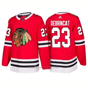 Camiseta Hockey Hombre Male Blackhawks 23 Alex Debrincat 2018 Rojo