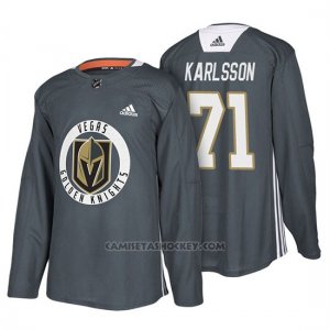 Camiseta Vegas Golden Knights William Karlsson Gray New Season Practice