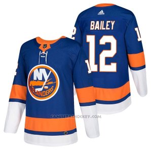 Camiseta Hockey Hombre Autentico New York Islanders 12 Josh Bailey Home 2018 Azul