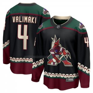 Camiseta Hockey Arizona Coyotes Juuso Valimaki Primera Breakaway Negro