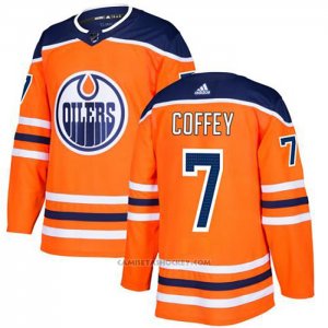 Camiseta Hockey Edmonton Oilers Coffey Royal Primera Autentico Naranja