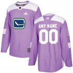 Camiseta Hockey Hombre Vancouver Canucks Personalizada Violeta