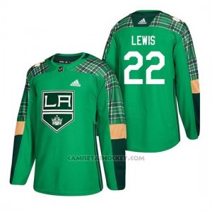 Camiseta Los Angeles Kings Trevor Lewis 2018 St. Patrick's Day Verde