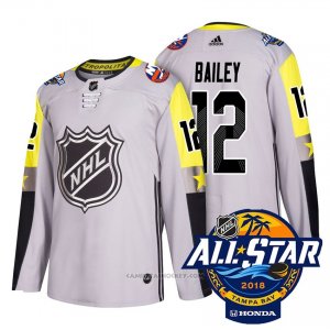 Camiseta Hockey Hombre New York Islanders 12 Josh Bailey Gris 2018 All Star Autentico