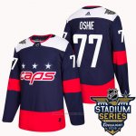 Camiseta Hockey Hombre Washington Capitals 8 T.j. Oshie Azul 2018 Stadium Series Autentico