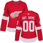 Camiseta Hockey Mujer Detroit Red Wings Primera Personalizada Rojo