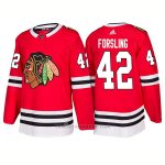 Camiseta Hockey Hombre Male Blackhawks 42 Gustav Forsling 2018 Rojo