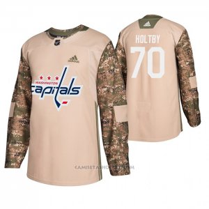 Camiseta Hockey Washington Capitals Braden Holtby Veterans Day Camuflaje