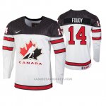 Camiseta Hockey Canada Jean Luc Foudy 2019 Hlinka Gretzky Cup Blanco