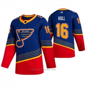 Camiseta Hockey St. Louis Blues Brett Hull Retro Autentico Azul
