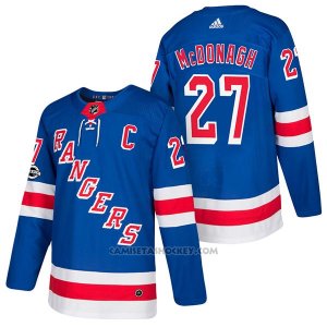 Camiseta Hockey Hombre Autentico New York Rangers 27 Ryan Mcdonagh Home 2018 Azul