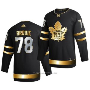 Camiseta Hockey Toronto Maple Leafs T.j. Brodie Golden Edition Limited Autentico 2020-21 Negro