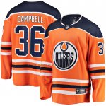Camiseta Hockey Edmonton Oilers Jack Campbell Primera Breakaway Naranja