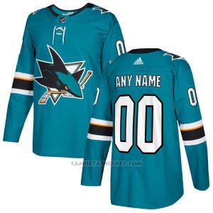 Camiseta Hockey Hombre San Jose Sharks Primera Personalizada Azul