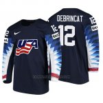 Camiseta USA Team Alex Debrincat 2018 Iihf Men World Championship Jugador Negro