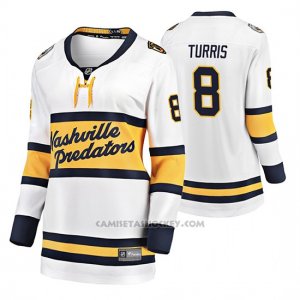 Camiseta Hockey Mujer Nashville Predators Kyle Turris Breakaway Jugador 2020 Winter Classic Blanco