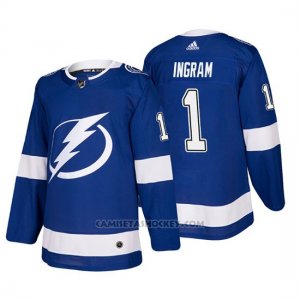 Camiseta Tampa Bay Lightning Connor Ingram Home Autentico Jugador Azul