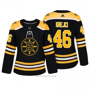 Camiseta Hockey Mujer Boston Bruins 46 David Krejci Bruins Negro Autentico Jugador