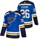 Camiseta Hockey Hombre Autentico St. Louis Blues 26 Paul Stastny Home 2018 Azul