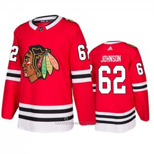 Camiseta Hockey Chicago Blackhawks Luke Johnson Primera Rojo