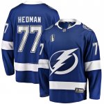 Camiseta Hockey Tampa Bay Lightning Victor Hedman Primera 2022 Stanley Cup Final Breakaway Azul