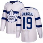 Camiseta Hockey Nino Toronto Maple Leafs 19 Bruce Boudreau Blanco Autentico 2018 Stadium Series Stitched