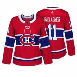 Camiseta Hockey Mujer Montreal Canadiens 11 Brendan Gallagher Rojo Autentico Jugador