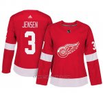 Camiseta Mujer Detroit Red Wings 3 Nick Jensen Adizero Jugador Home Rojo