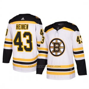 Camiseta Boston Bruins Danton Heinen Autentico Away Blanco