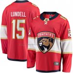 Camiseta Hockey Florida Panthers Anton Lundell Primera Breakaway Rojo