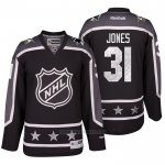 Camiseta Hockey San Jose Sharks Martin Jones 31 2017 All Star Negro