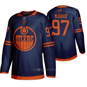 Camiseta Hockey Edmonton Oilers 97 Connor Mcdavid Alterno Autentico Azul