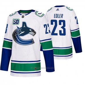 Camiseta Hockey Vancouver Canucks 23 Alexander Edler 2019-20 Segunda Autentico Blanco