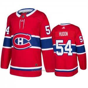 Camiseta Hockey Montreal Canadiens Charles Hudon Primera Autentico Rojo
