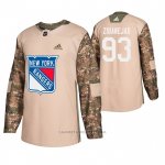 Camiseta Hockey New York Rangers Mika Zibanejad Veterans Day Camuflaje