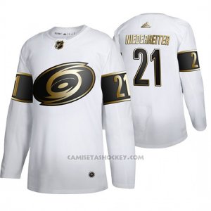 Camiseta Hockey Nino Carolina Hurricanes Niederreiter Golden Edition Autentico Blanco