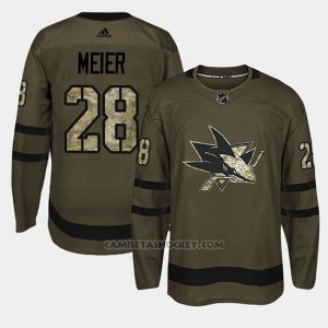 Camiseta San Jose Sharks Timo Meier Camo Salute To Service