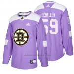 Camiseta Boston Bruins Tim Schaller Hockey Fights Cancer Violeta