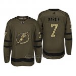 Camiseta San Jose Sharks 7 Paul Martin Camo Salute To Service