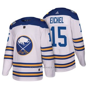 Camiseta Hockey Hombre Autentico Buffalo Sabres 15 Jack Eichel 2018 Winter Classic Blanco