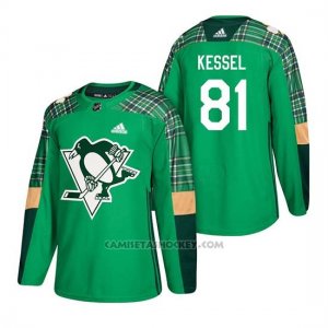 Camiseta Pittsburgh Penguins Phil Kessel 2018 St. Patrick's Day Verde